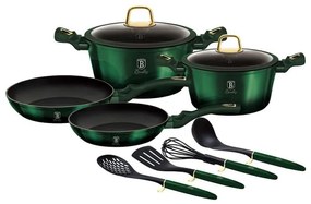 Set oale marmorate cu capace 10 piese Emerald Collection Berlinger Haus BH 7039