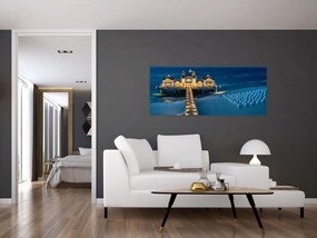 Tablou - hotel pe plajă (120x50 cm)