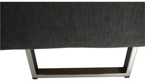 Colţar, piele ecologică gri-maro, model dreapta, BUTON P