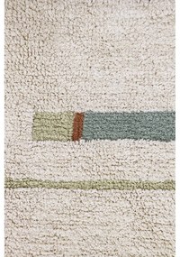 Covor albastru/crem lavabil/țesut manual din bumbac 90x130 cm Lanes Vintage Blue – Lorena Canals