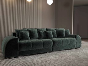 Canapea extensibilă dumonde cu 2 lăzi de depozitare si sezut confortabil din spuma high-density, Verona Euphoria Green 310x100 cm