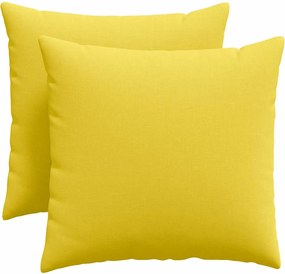 vidaXL Perne pentru canapea 2 pcs Galben Deschis 50 x 50 cm țesătură