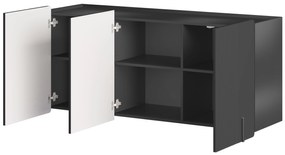 Comodă Malmi 150 cm suspendată - negru mat / negru