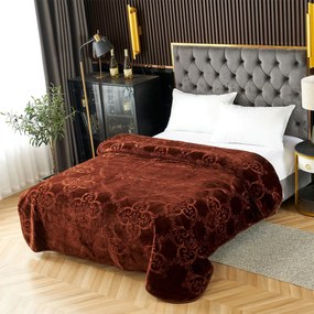 Pătură Cocolino gofrată, maro, 200x240 cm, 2,3 kg, PGU08