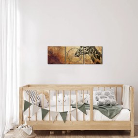 Tablou - Girafă, pictură (cu ceas) (90x30 cm)