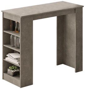 Masa Bar Din Lemn Ragoon Finisaj Gri Antichizat 120x51.5 Cm