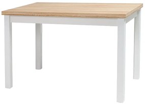 Masă de sufragerie Alfred (stejar + alb) (pentru 4 persoane). 1049850