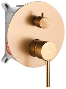 LUNGO Set de duș cu baterie încastrată, cupru periat - REA-P8809