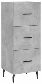 828624 vidaXL Servantă, gri beton, 34,5x34x90 cm, lemn compozit