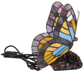 Lampa de masa Tiffany Butterfly h 23 cm