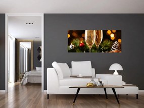Tablou - Pahar de șampanie (120x50 cm)