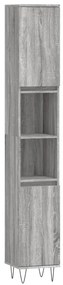 831538 vidaXL Dulap de baie, gri sonoma, 30x30x190 cm, lemn prelucrat