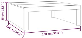 Masuta de cafea, stejar maro, 100x100x35 cm, lemn prelucrat 1, Stejar brun