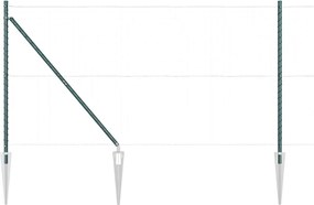 vidaXL Stâlp de gard. 26 pcs Gri 3,2 x 3,2 x 140 cm