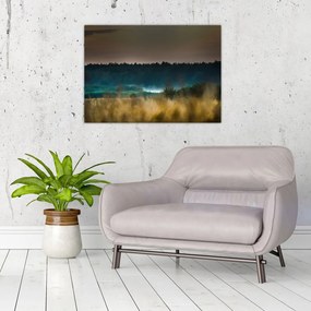 Tablou pe sticlă - Peisaj de munte (70x50 cm)