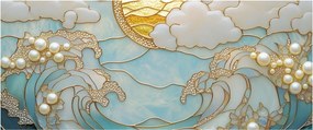 Tablou - Perle 3D în Ocean (120x50 cm)