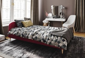 Supermobel Pat tapițat LOFT, 90x200, saltea din spumă itaka 39 + de lux + somieră