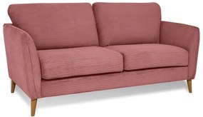 Canapea roz cu tapițerie din catifea reiată 170 cm Paris – Scandic