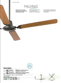 Ventilator cu regulator de perete, palete doua culori Malvinas 33111