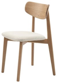 Scaun de dining crem/în culoare naturală Elim – Unique Furniture