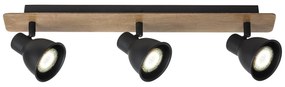 Lustra 3 spoturi design industrial metalica MAC negru 5904 RX