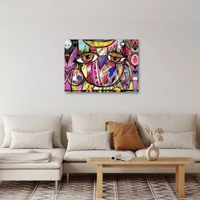 Tablou - Artă stradală - bufniță (70x50 cm)