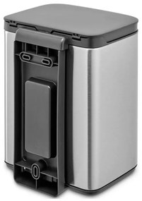 Cos de gunoi Brabantia Bo Small 1006625, 4 L, Deschidere lina si silentioasa, Baza antiderapanta, Rezistent la amprente, Inox/Mat