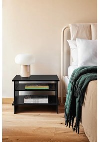 Noptieră neagră cu rafturi Inari – Teulat