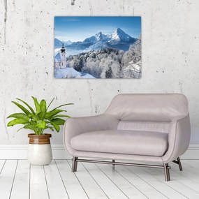 Tablou - Peisaj cu ninsoare (70x50 cm)