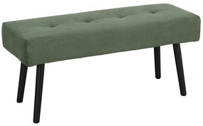 HOMCOM Bancă banca la capat de pat căptușită din catifea cotelată și picioare din oțel negru suport 220 kg 100 x 36 x 45 cm verde | Aosom Romania