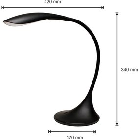 LED Lampă de masă VELA LED/6,5W/230V negru