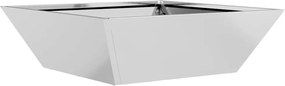 vidaXL Vază pentru Grădină Argintiu 50 x 50 x 15 cm Oțel Galvanizat