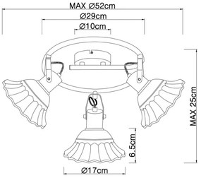 Spot Globo 54050-3 JOWITA 3xE27/40W/230V
