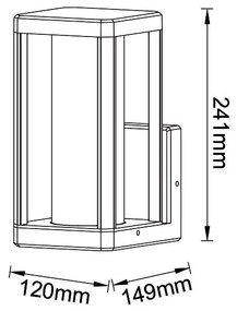 Aplica pentru perete exterior IP65 NEVADA negru, MA-8897