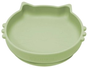 1 x Bol din silicon cu ventuza, AppeKids - Pisica Verde