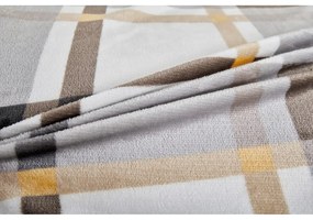 Lenjerie de pat gri/maro din micropluș/cocolino pentru pat de o persoană 140x200 cm – My House