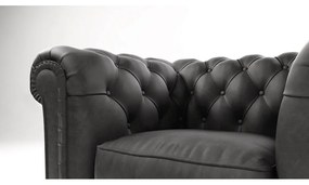 Fotoliu gri antracit cu tapițerie din catifea Cambridge – Ropez