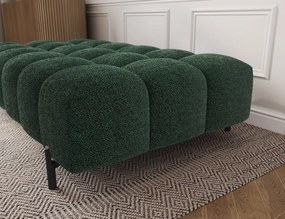 Taburet Tapitat cu Picioare Ferivo, 140x70x40 cm, dark verde velvet – Amore 35