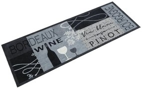 vidaXL Covor de bucătărie lavabil Wine, gri, 45x150 cm, catifea