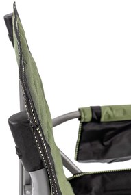 Scaun de pescuit Leziter Comfort Plus cu cotieră și suport pentru pahare verde