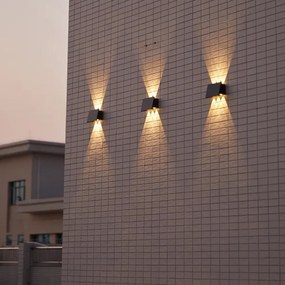 LED lampă solară de perete ALF LED/4W/1300 mAh 3000K IP54 negru