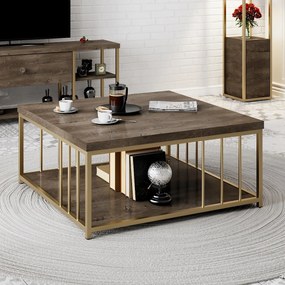 Măsuță de cafea Zen (Nuc + Auriu). 1073450