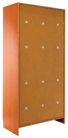 Dulap din lemn Visio - 6 cutii, 90 x 45 x 185 cm, broasca cilindrica, cires