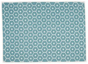 Pătură turcoaz din amestesc de lână 140x180 cm Honey Turquoise – Pappelina