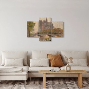 Tablou - Robert William Vonnoh, Notre Dame de Paris, reproducere (90x60 cm)