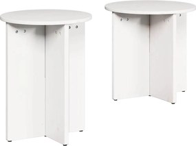 vidaXL Masă de cafea 2 pcs Alb