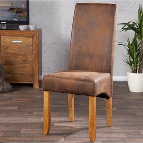 Scaun elegant tapitat cu microfibra Valentino cafeniu deschis A-21133 VC
