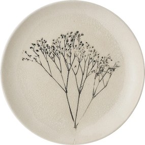Farfurie din ceramică cu flori de câmp aplicate manual, D21×H2 cm, „Bea"