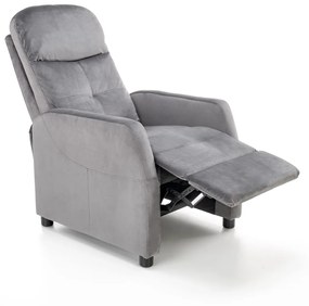 Fotoliu recliner Felipe 2 velvet gri H103 cm