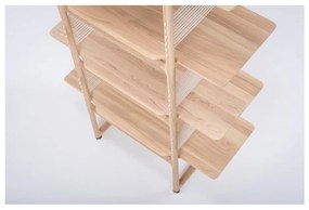 Bibliotecă din lemn masiv de stejar Gazzda Muse, 216 cm h